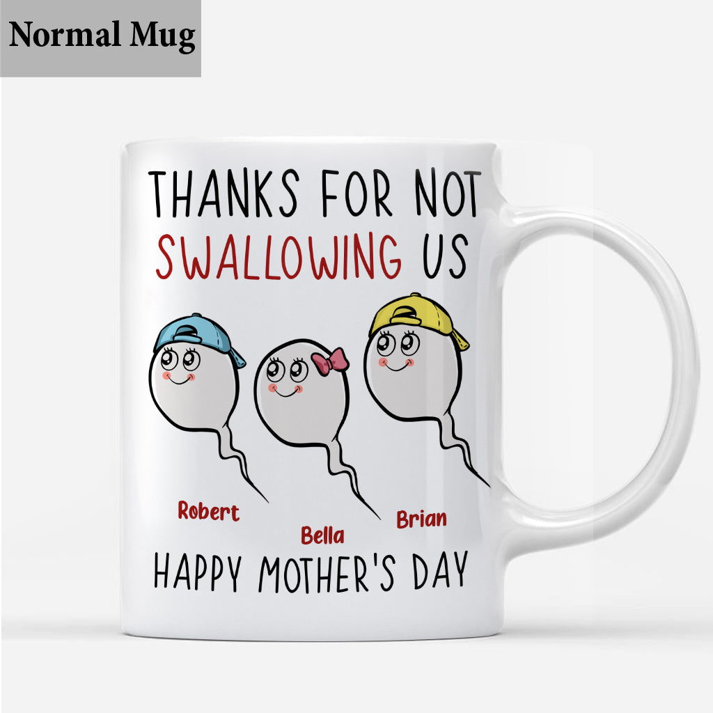 Thanks For Not Swallowing Us - Personalized Mother's Day Mother Mug