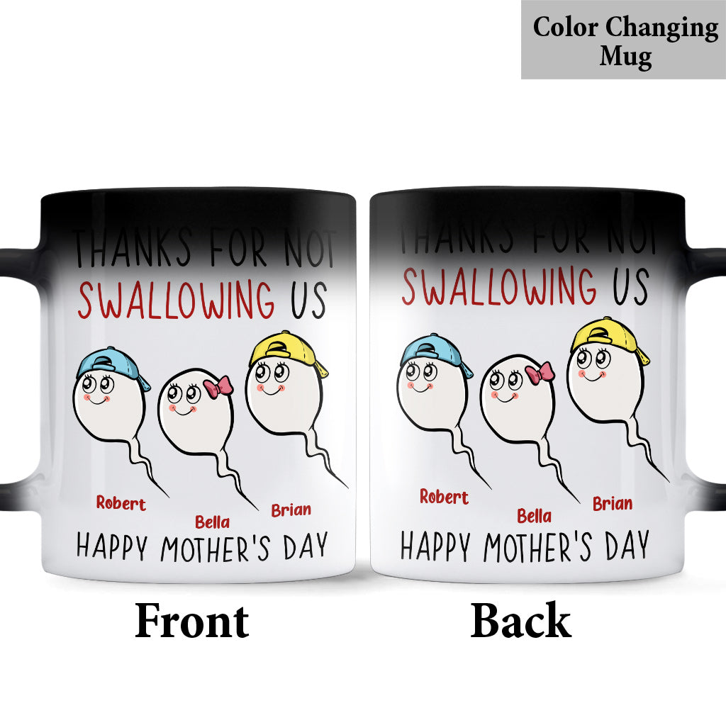 Thanks For Not Swallowing Us - Personalized Mother's Day Mother Mug