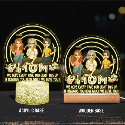 We Hope Every Time You Light - Gift for mom, grandma - Personalized Shaped Plaque Light Base