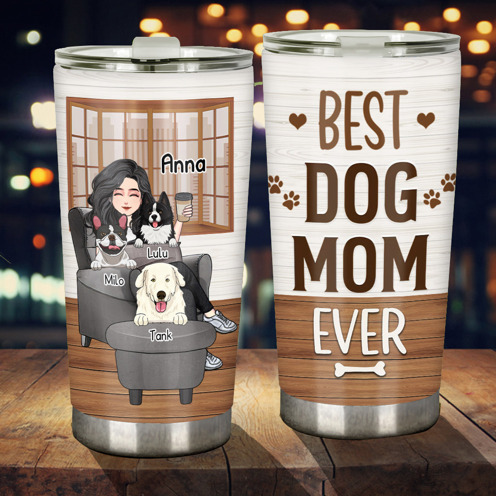 Thank You Best Dog Mom Ever - Personalized Dog Tumbler