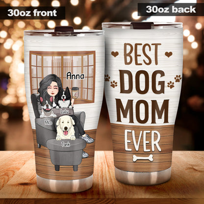 Thank You Best Dog Mom Ever - Personalized Dog Tumbler