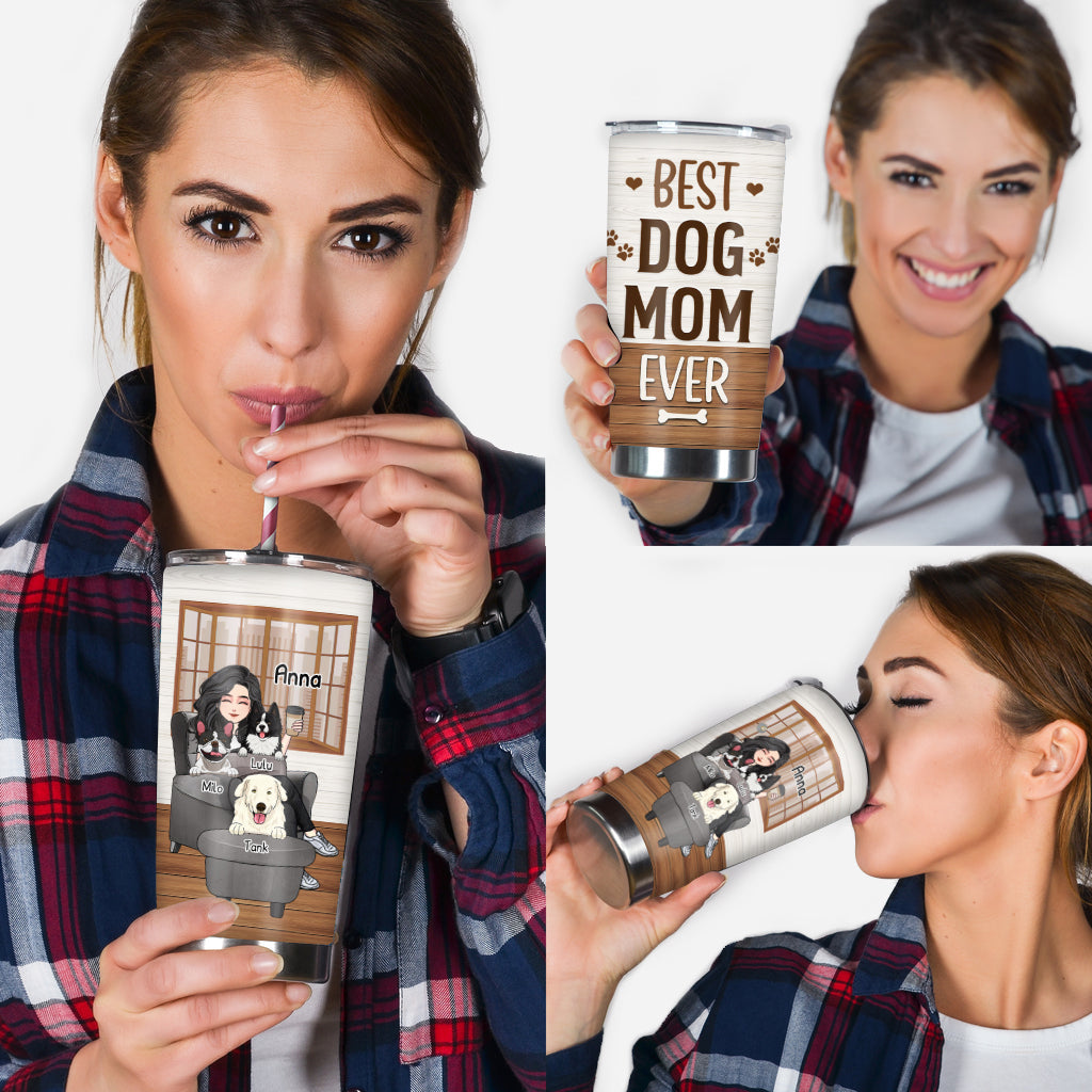 Thank You Best Dog Mom Ever - Personalized Dog Tumbler