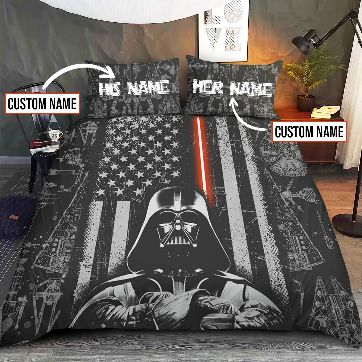 The Dark Side Personalized The Force Bedding Set 0523 0523