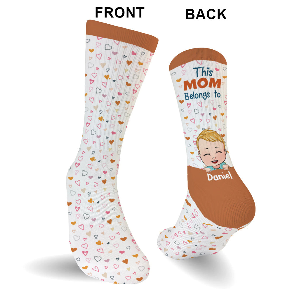 This Mom Belongs To - Personalized Mother Socks