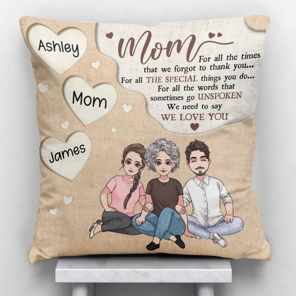 Thank You Mom - Personalized Mother's Day Mother Throw Pillow