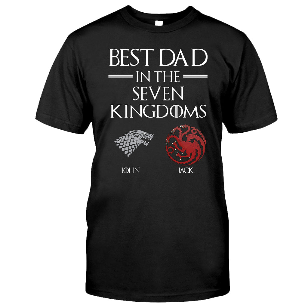 Best Dad In The Seven Kingdoms - Personalized Thrones Game T-shirt and Hoodie