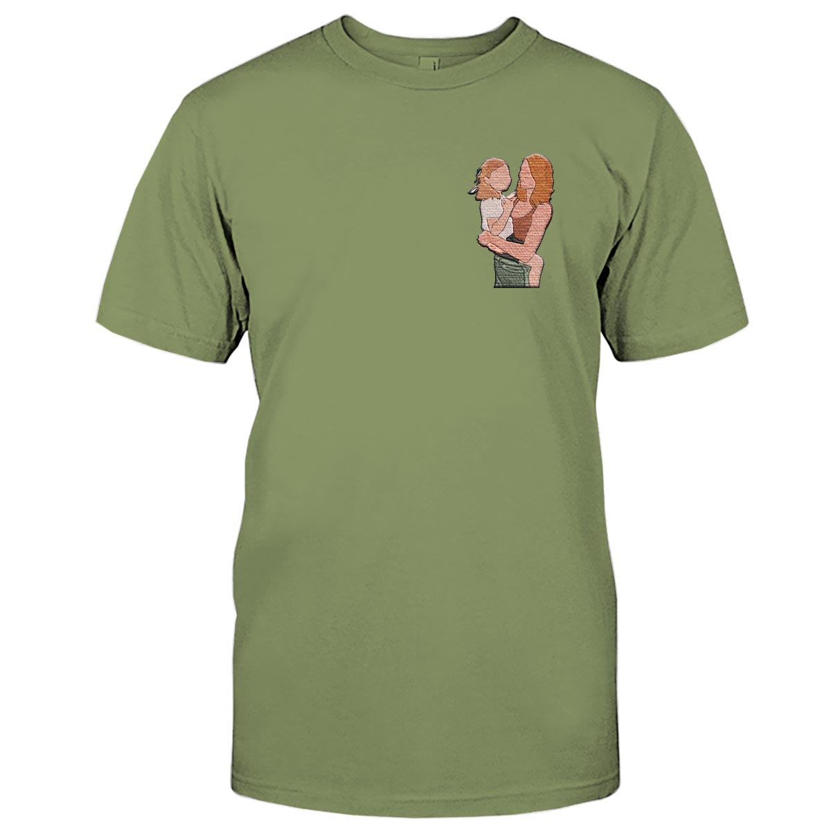 Custom 2D Photo - Personalized Mother Embroidered T-shirt