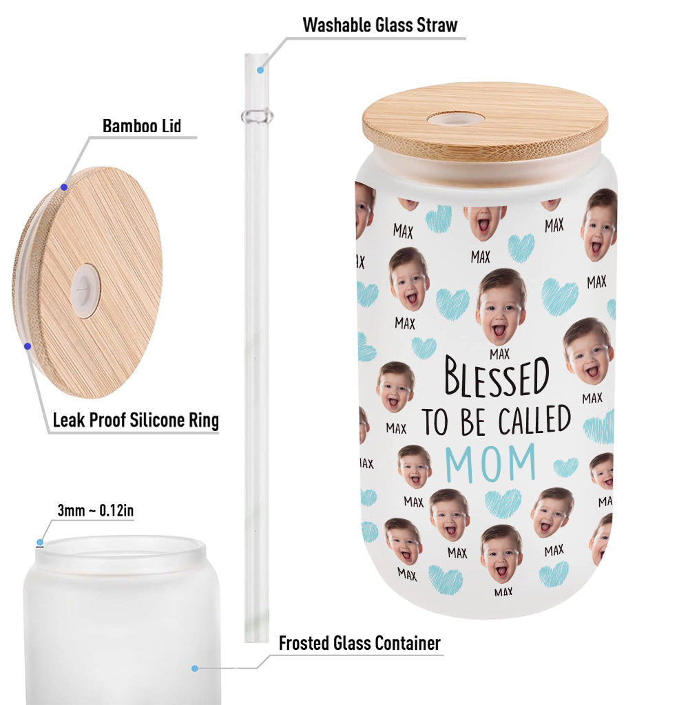 Blessed To Be Called Mom - Personalized Mother Can Glass