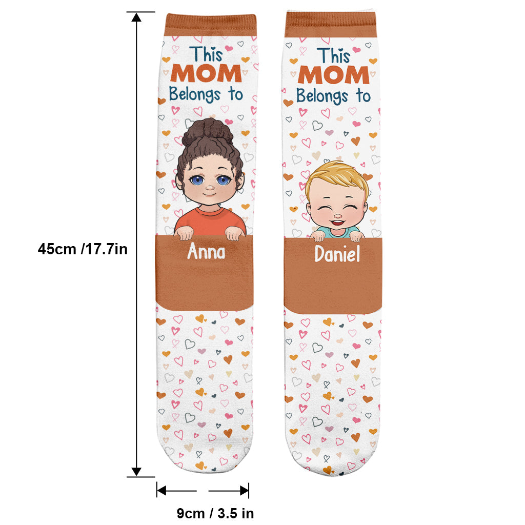 This Mom Belongs To - Personalized Mother Socks