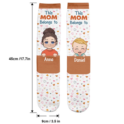 This Mom Belongs To - Personalized Mother Socks