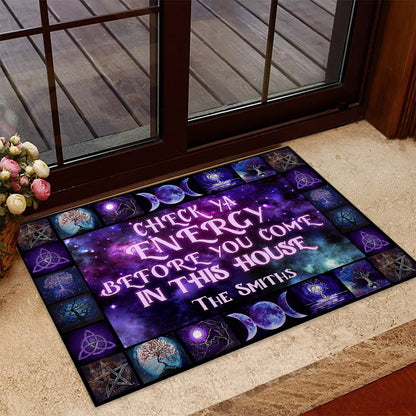 Check Ya Energy - Personalized Witch Doormat