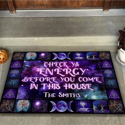 Check Ya Energy - Personalized Witch Doormat