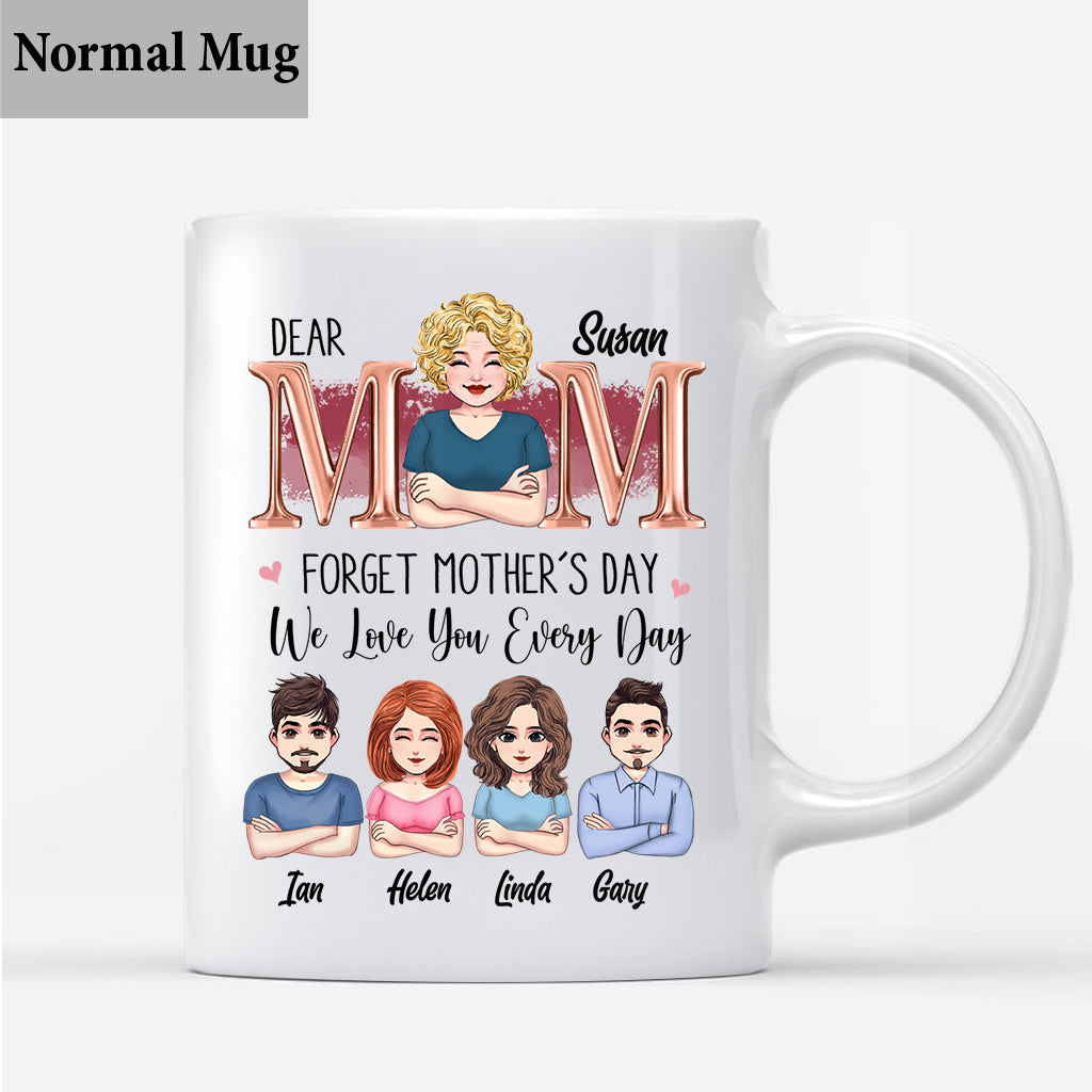 We Love You Everyday - Personalized Mother Mug