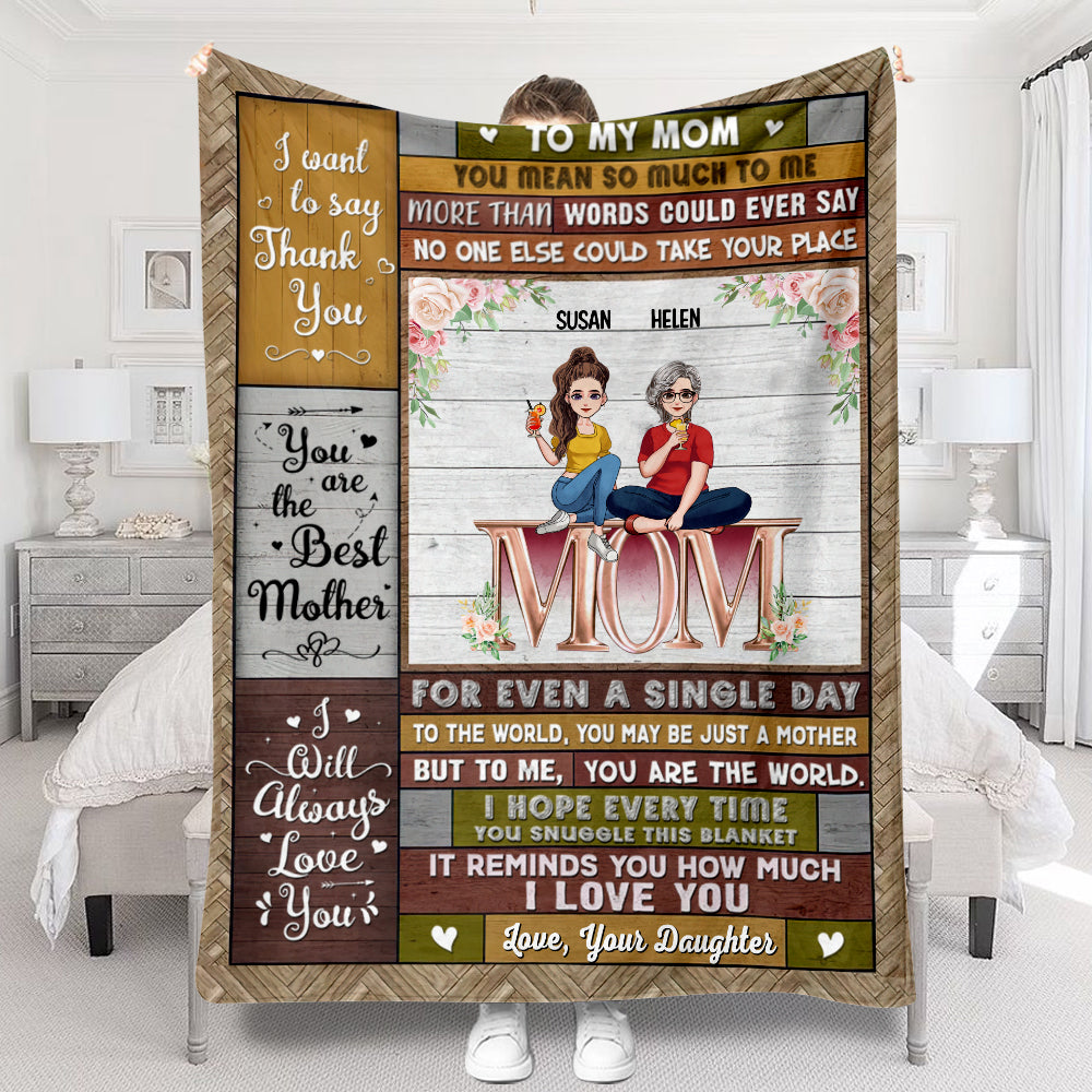 You Are The World - Personalized Mother Blanket