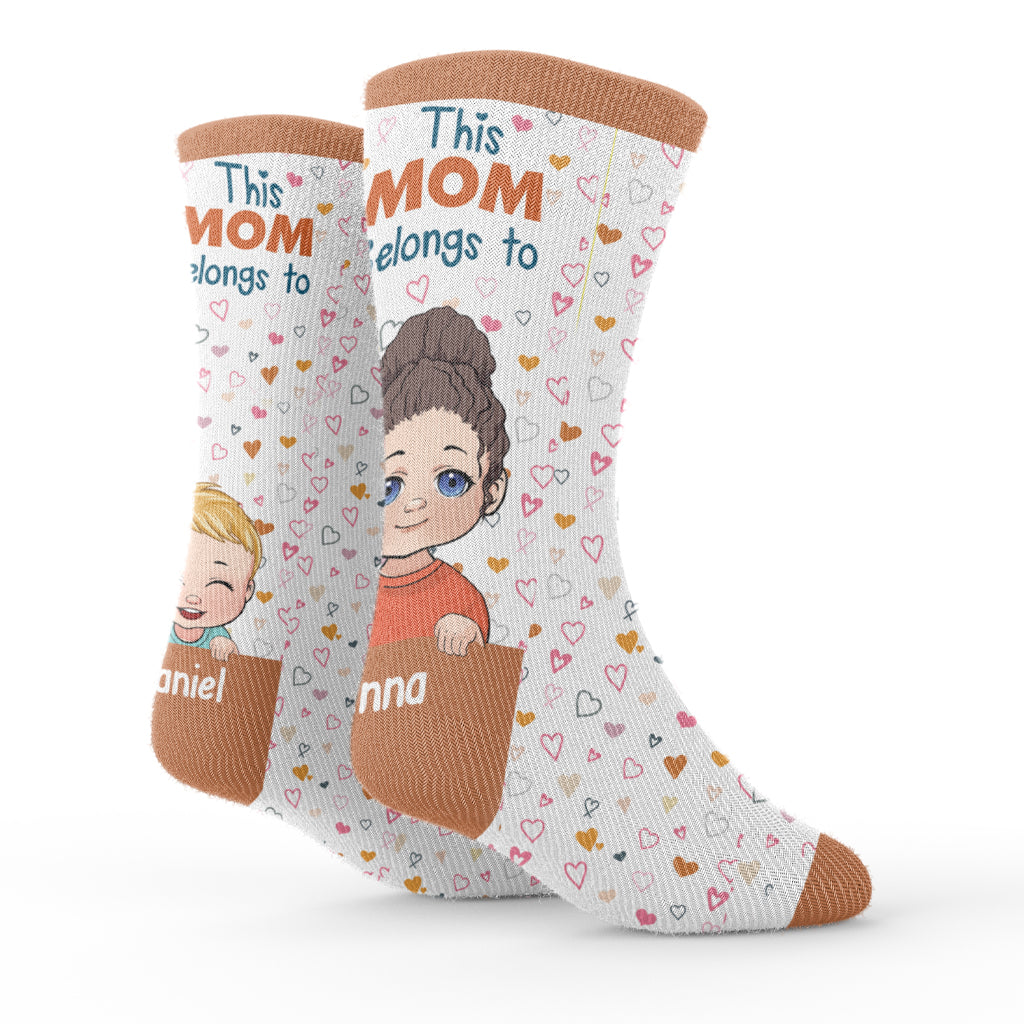 This Mom Belongs To - Personalized Mother Socks