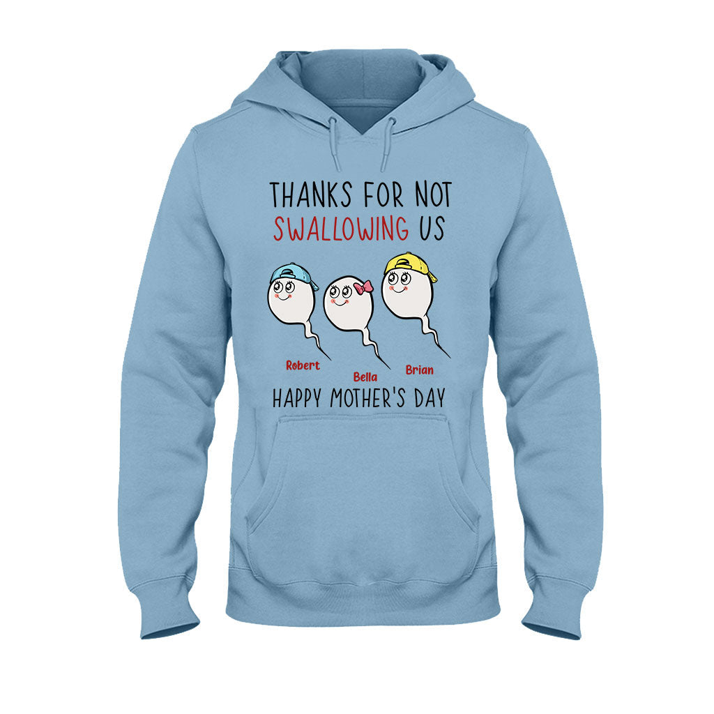 Thanks For Not Swallowing Us - Personalized Mother's Day Mother T-shirt and Hoodie