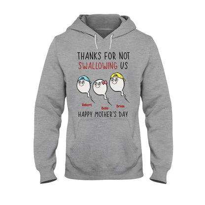 Thanks For Not Swallowing Us - Personalized Mother's Day Mother T-shirt and Hoodie