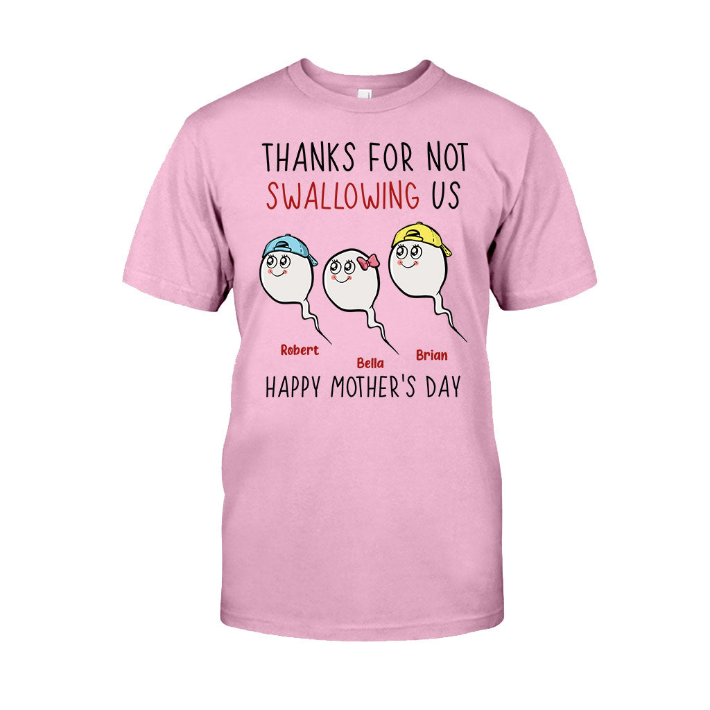 Thanks For Not Swallowing Us - Personalized Mother's Day Mother T-shirt and Hoodie