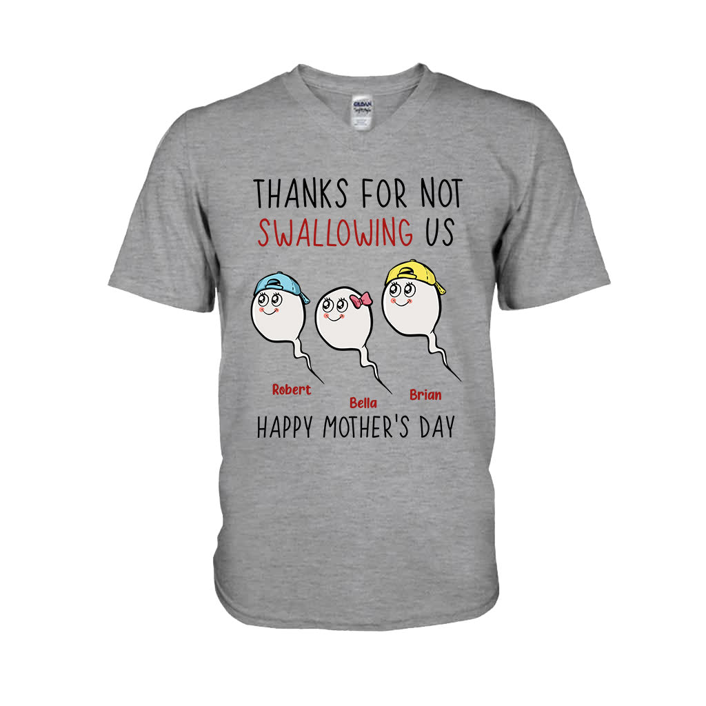 Thanks For Not Swallowing Us - Personalized Mother's Day Mother T-shirt and Hoodie