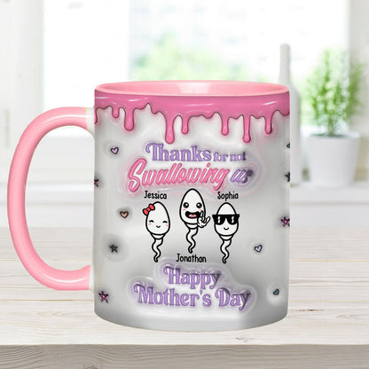 Thanks You Mom - Personalized Mother Accent Mug