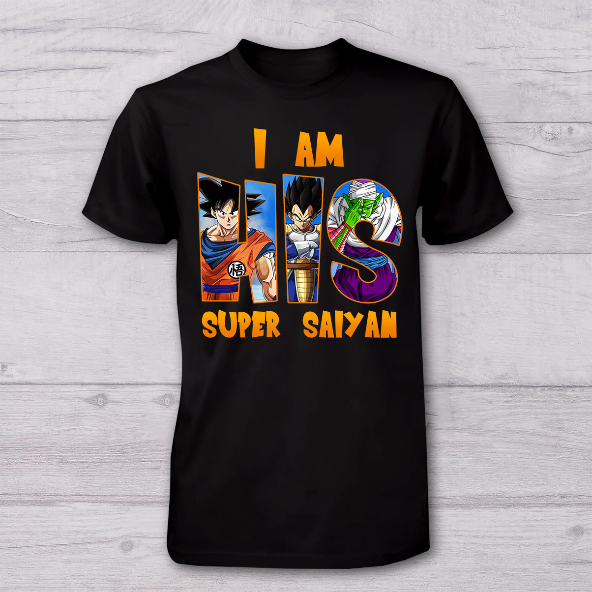 Dad Super Saiyan Little Saiyan - Personalized Seven Balls T-shirt And Baby Onesie