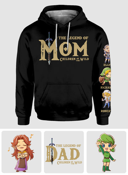 The Legend Of Mom Dad - Personalized The Adventurer All Over Shirt