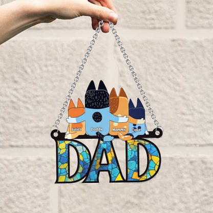 Cool Dad - Personalized Father Window Hanging Suncatcher Ornament