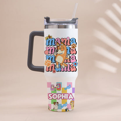 Blue Mama - Personalized Mouse Tumbler With Handle