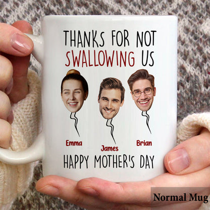 Thanks For Not Swalling Us - Personalized Mother Mug