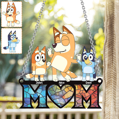 Cool Mum - Personalized Mother Window Hanging Suncatcher Ornament