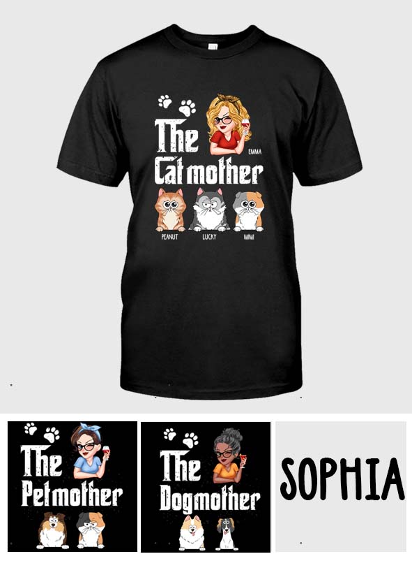 The Cat/Dog Mother - Personalized Mother T-shirt And Hoodie