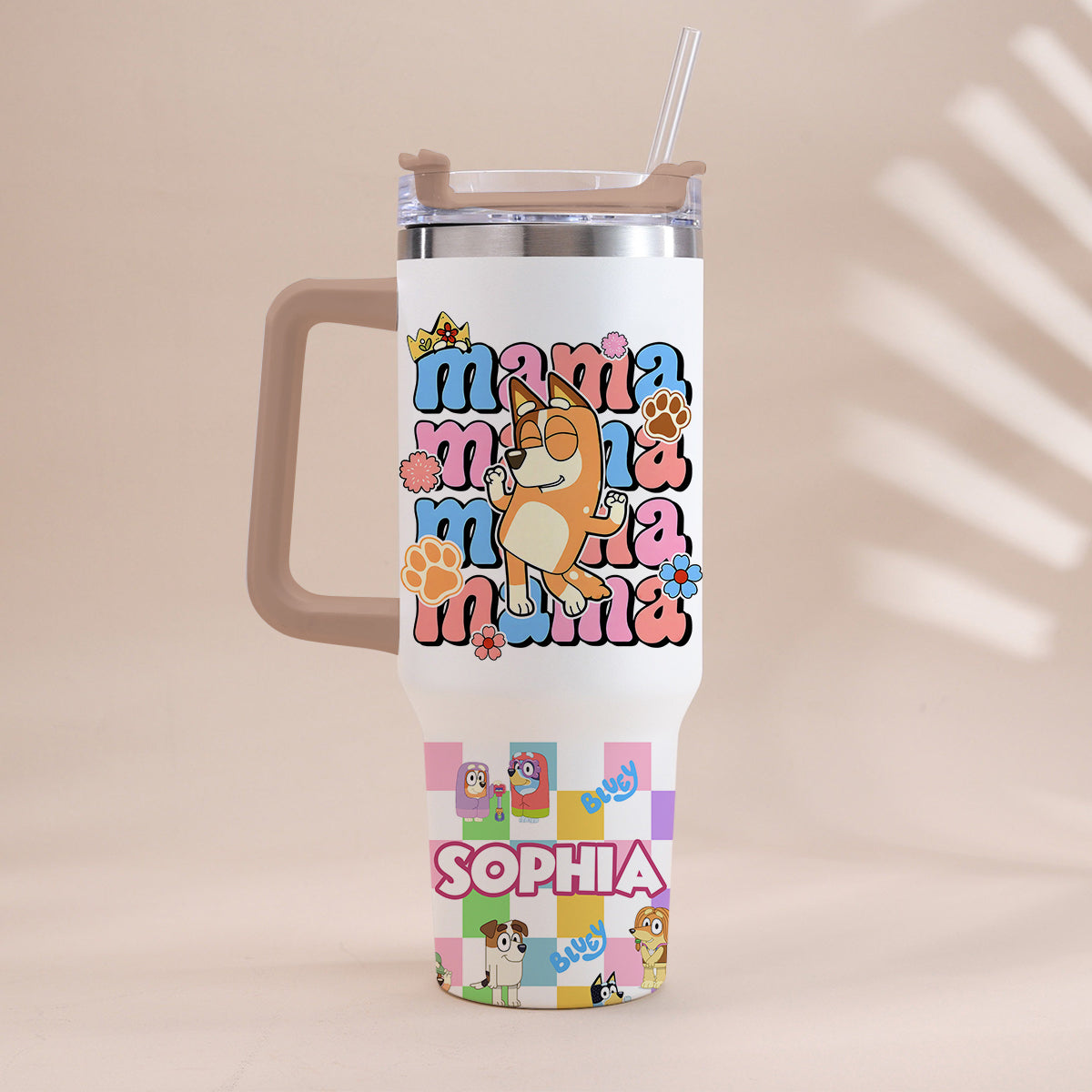 Blue Mama - Personalized Mouse Tumbler With Handle