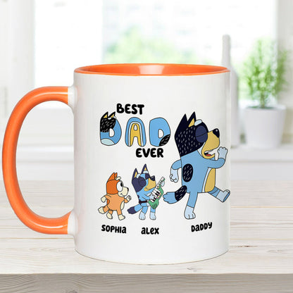 Best Dad Mum Ever - Personalized Father Accent Mug