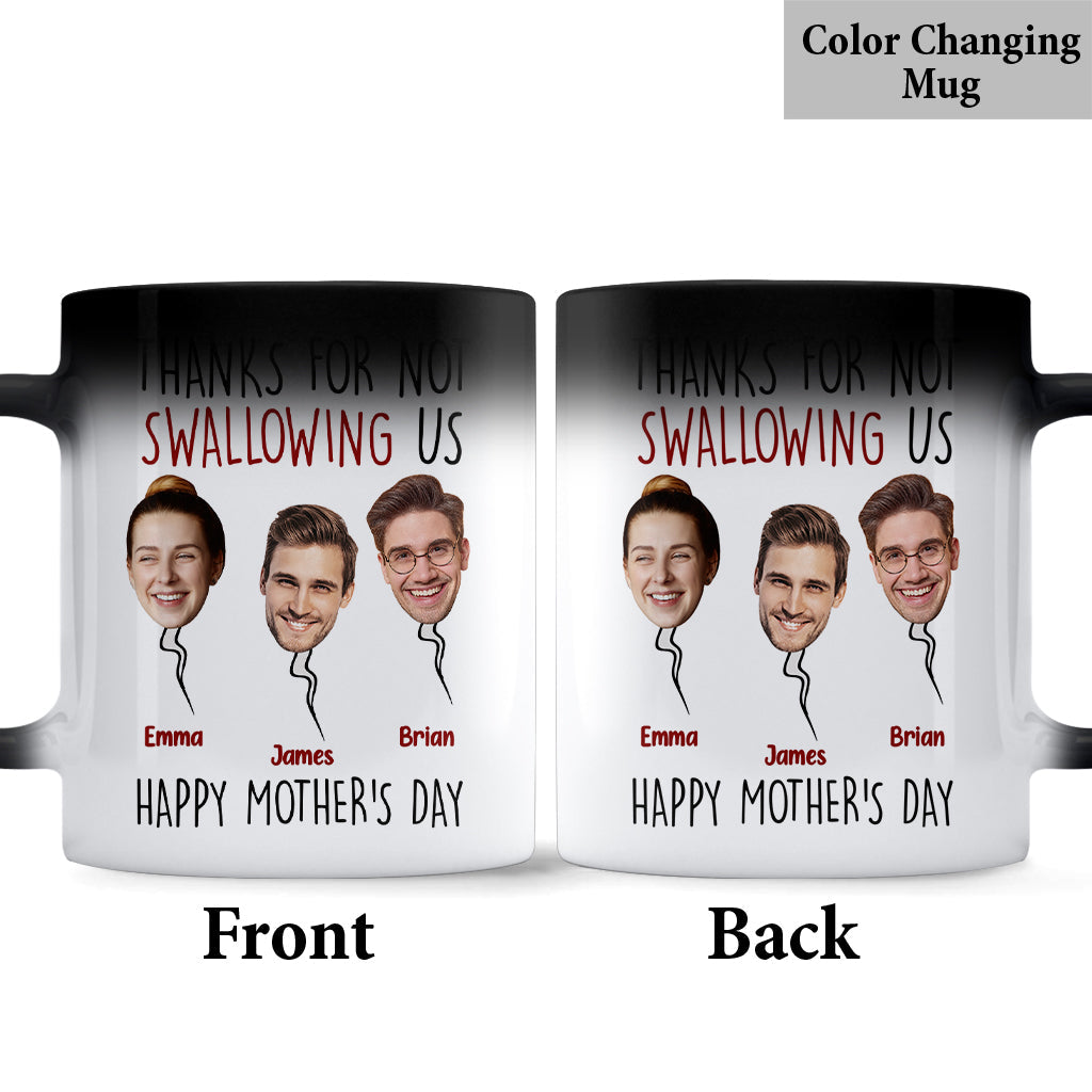 Thanks For Not Swalling Us - Personalized Mother Mug