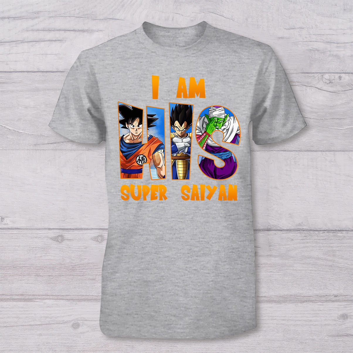 Dad Super Saiyan Little Saiyan - Personalized Seven Balls T-shirt And Baby Onesie