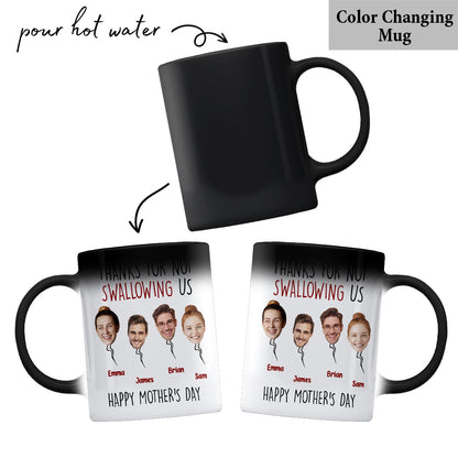 Thanks For Not Swalling Us - Personalized Mother Mug