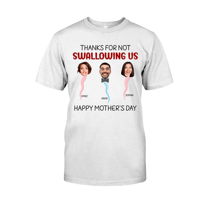 Thanks For Not Swallowing Us - Personalized Mother T-shirt And Hoodie