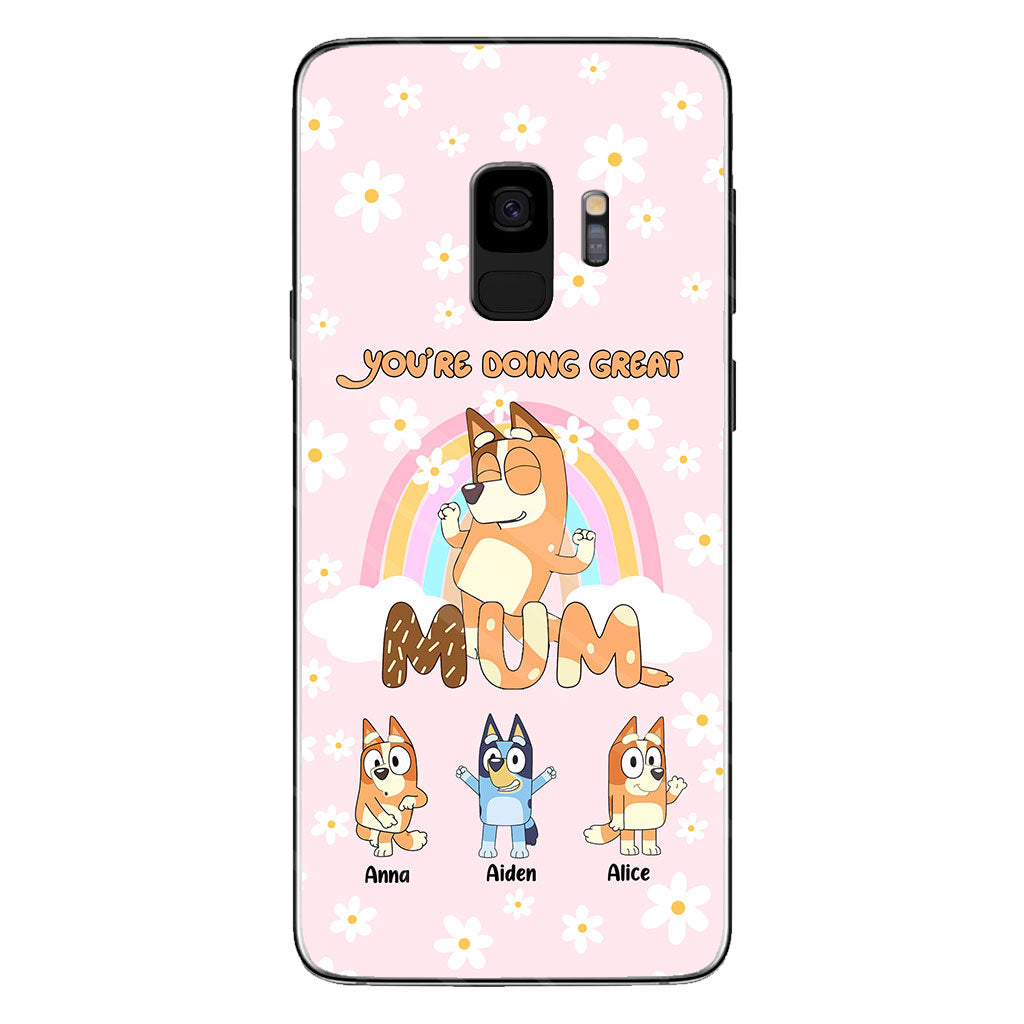 You're Doing Great Mum - Personalized Mother Clear Phone Case