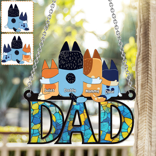 Cool Dad - Personalized Father Window Hanging Suncatcher Ornament