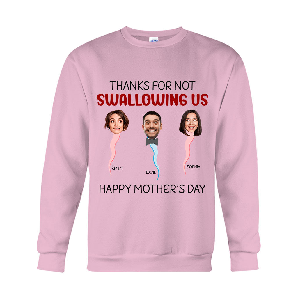 Thanks For Not Swallowing Us - Personalized Mother T-shirt And Hoodie