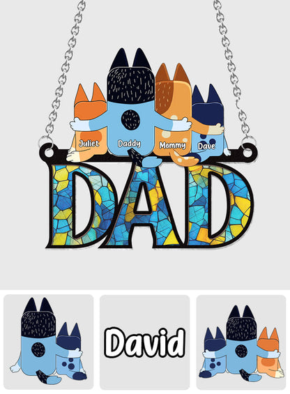 Cool Dad - Personalized Father Window Hanging Suncatcher Ornament