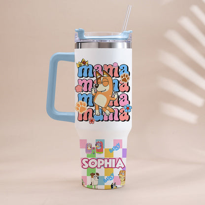 Blue Mama - Personalized Mouse Tumbler With Handle