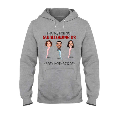 Thanks For Not Swallowing Us - Personalized Mother T-shirt And Hoodie