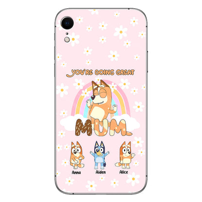 You're Doing Great Mum - Personalized Mother Clear Phone Case