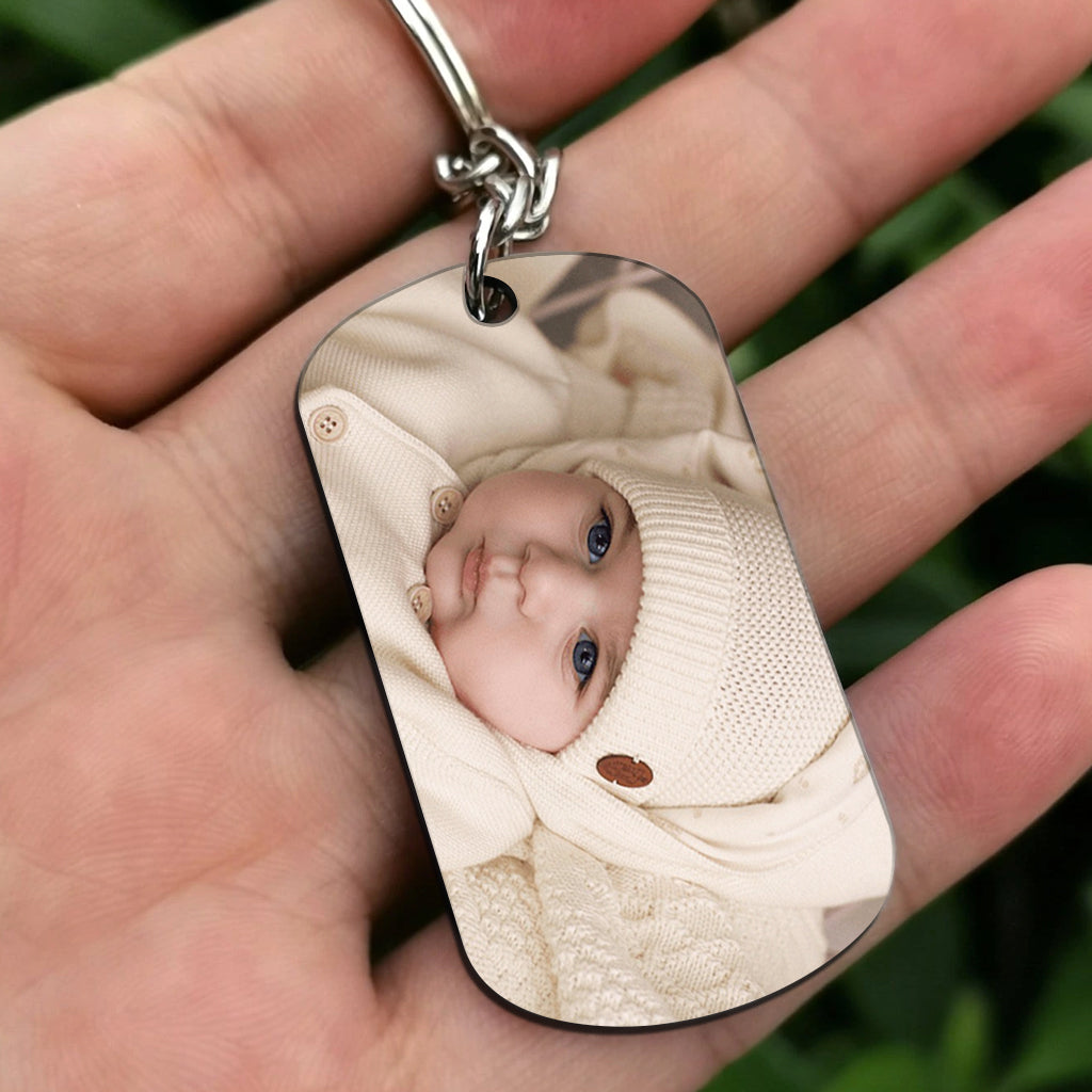 Calendar Custom Photo The Day You Became My Mommy Daddy - Personalized Mother Stainless Steel Keychain