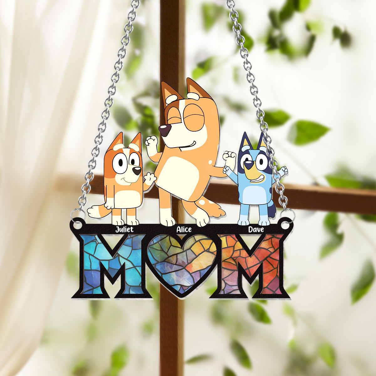 Cool Mum - Personalized Mother Window Hanging Suncatcher Ornament