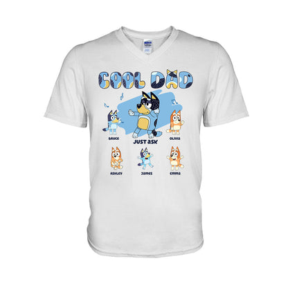 Coolest Dad Ever Just Ask Blue Dad - Personalized Father T-shirt And Hoodie