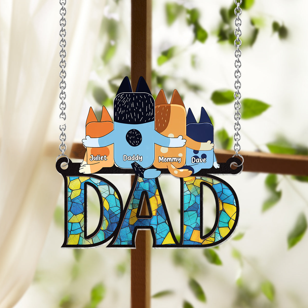 Cool Dad - Personalized Father Window Hanging Suncatcher Ornament