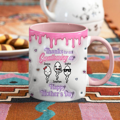 Thanks You Mom - Personalized Mother Accent Mug