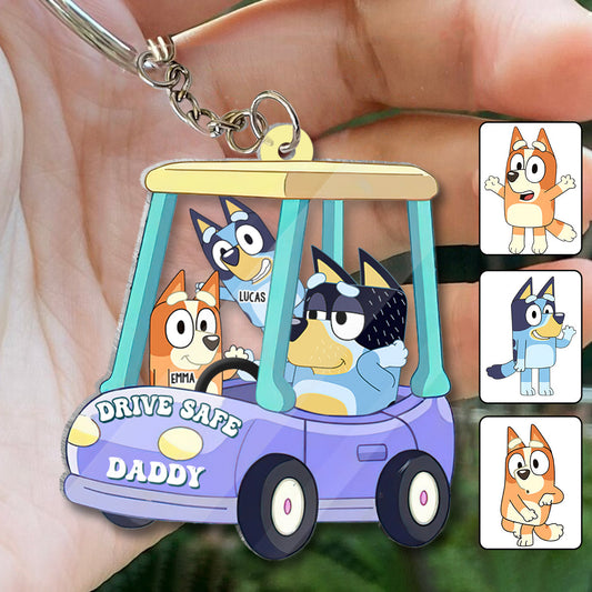 Drive Safe Daddy - Personalized Father Transparent Keychain